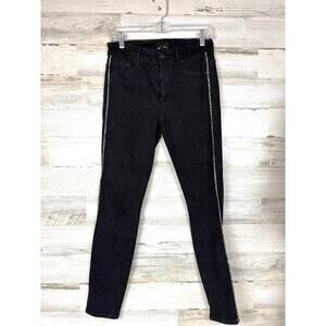Mother Women’s 28 Black High Waisted Looker “Diamond in the Rough” Skinny Jeans